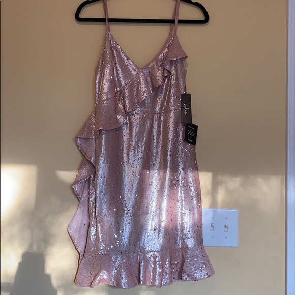 Lulus Rose Gold Bodycon Dress - Picture 3 of 5